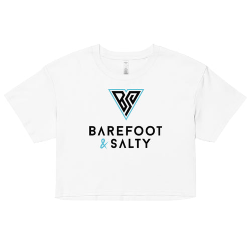 Barefoot and salty blues crop top