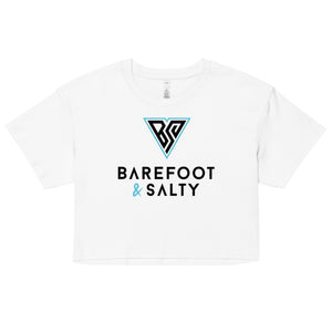 Barefoot and salty blues crop top